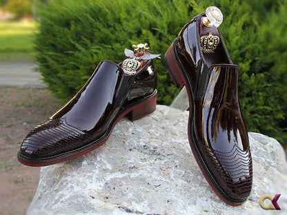 Men Penny Loafer Shoes, Men Wing tip Shoes Black Leather Handmade Shoes, Handmade Men Shoes, Men Suit Shoes,Personalized Men Shoes,Asil Shoe