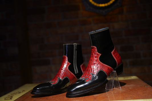 Cowboy Men Boot Zipper Boot For Men Handmade Genuine Leather Made to Order Custom Boot Elegant Luxury Boot Asil Shoes Custom Gift For Him