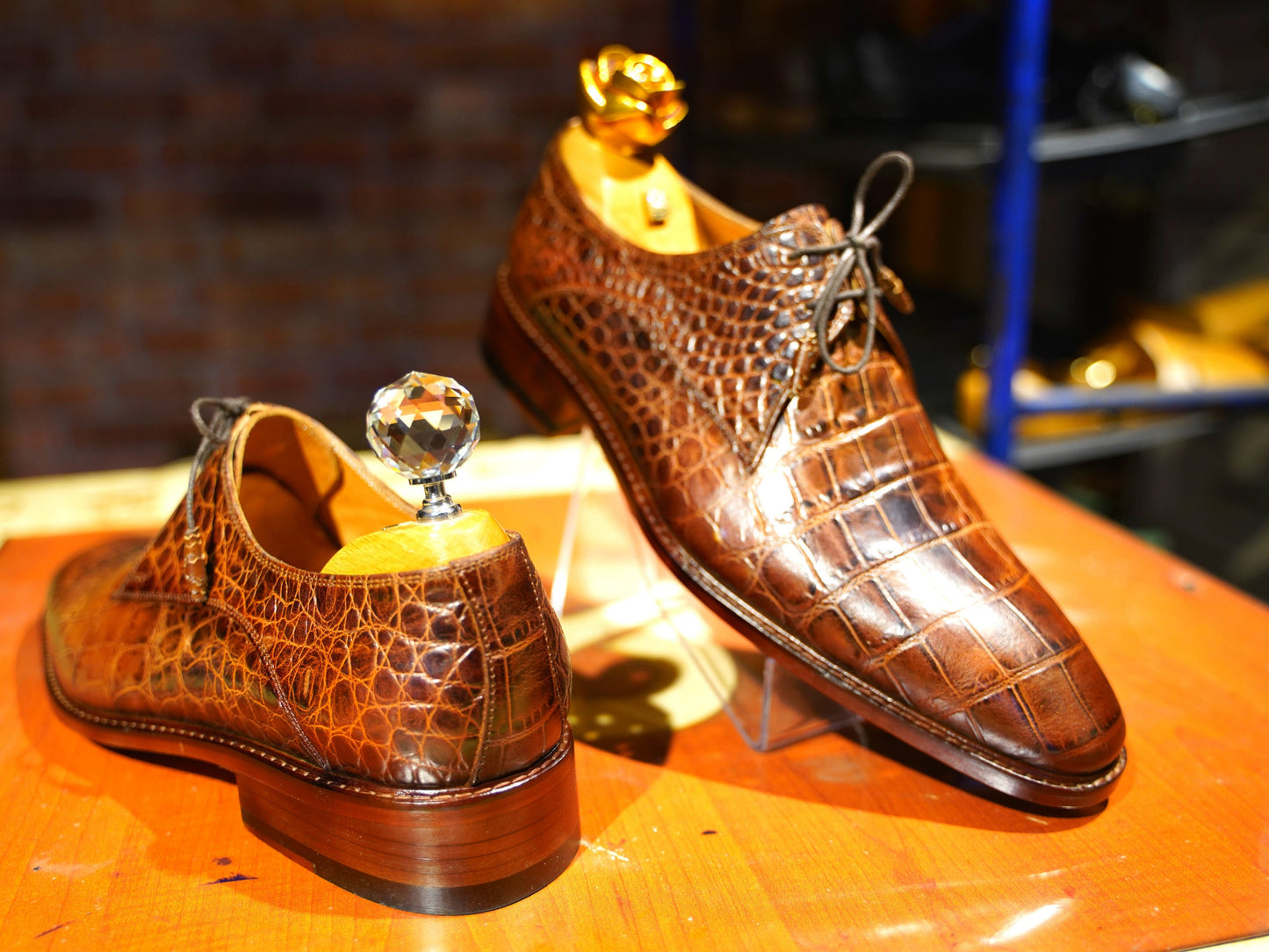 Alligator Leather Elegant Oxford Dress Shoes For Men's Premium Quality Made To Order Bespoke Shoes Custom Size