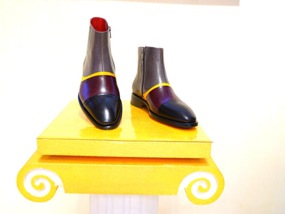 Bespoke Multicoloured Premium Men Boot Customizable Made-To-Order Chealsea Boot Full Handmade Top Quality Boot