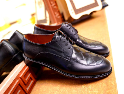 Black Leather Oxford Men Shoes / Elegant Shoes / Suit Shoes For Men / Leather Sole /Goodyear Welt/ Premium Quality/Made-To-Order |AsilShoes|