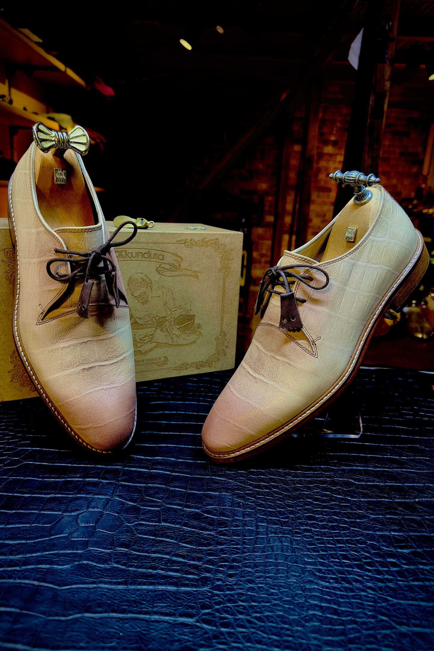 Beige Men Dress Shoes / Leather Sole Genuine Leather Premium Quality Full Handmade Bespoke Custom Order / Asil Shoes-Santoni shoes