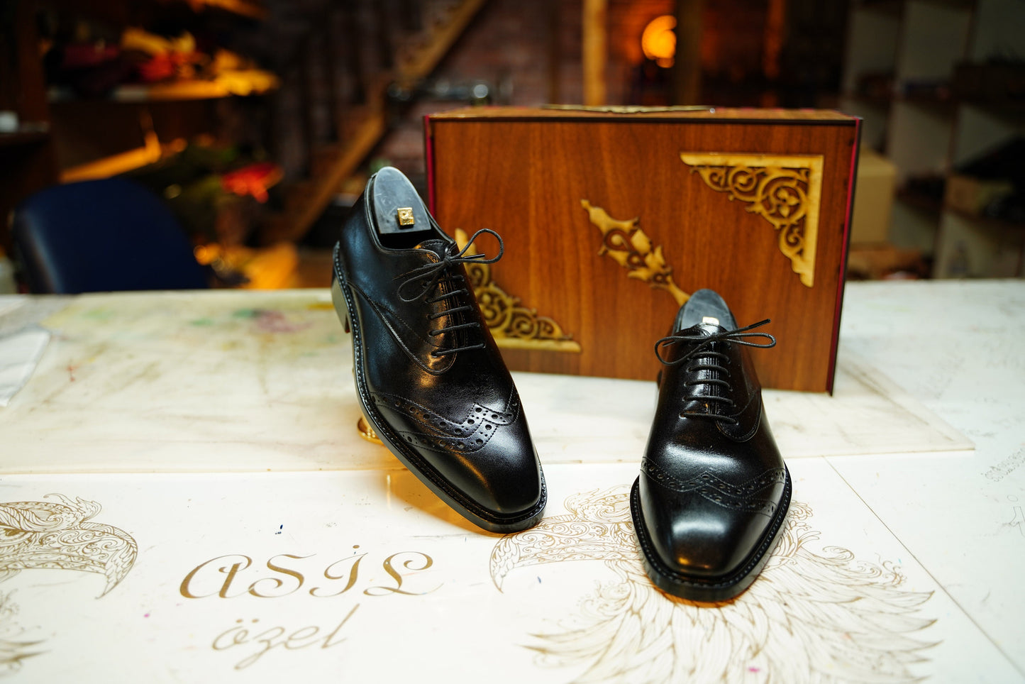 Oxford Shoes Black Leather For Men, Handcraft Embossed Lace Up Shoes, Made To Order Shoes,Suit Shoes For Men, Dress Shoes, Gift Shoe For Men