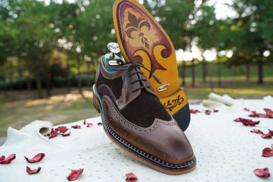 Premium Quality Shoes Oxford Wing Tip Handcraf Men Shoes Brogues Shoes Suit Shoes For Men Leather Shoes Handmade Shoes