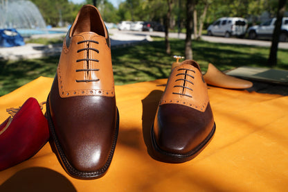 Brown Black Men Shoes Oxford Men Brogue Shoes Custom Shoes, Brown Leather Handmade Shoes Men Dress Shoes Brow Men,Speckled Men Shoes,Leather