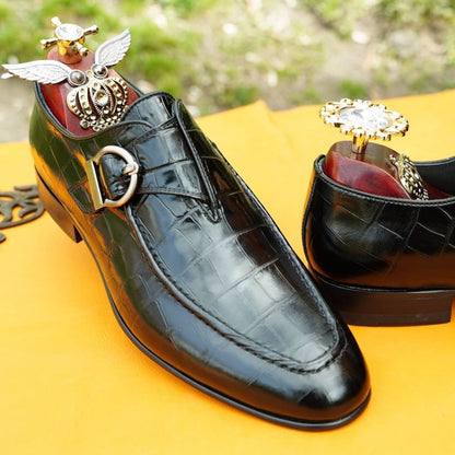 Monk Strap Elegant Leather Handmade Men Shoes /Premium Quality/ Dress Shoes For Men / Gift For Him/ Black Shoes