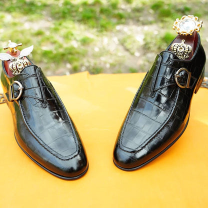 Monk Strap Elegant Leather Handmade Men Shoes /Premium Quality/ Dress Shoes For Men / Gift For Him/ Black Shoes