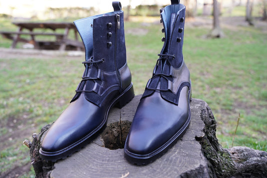 Spring Autumn Men's Boots, High-top Breathable Boots, Suede Leather Made To Order Custom Men Boot Black Leather Men Bot