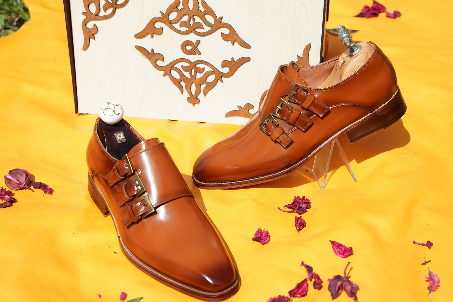 Brown Monk Strap Men's Dress Shoes Premium Quality Custom Size Men Shoes Men Office Shoes, Mens Formal Shoes Luxury Men Shoes Dress Shoes